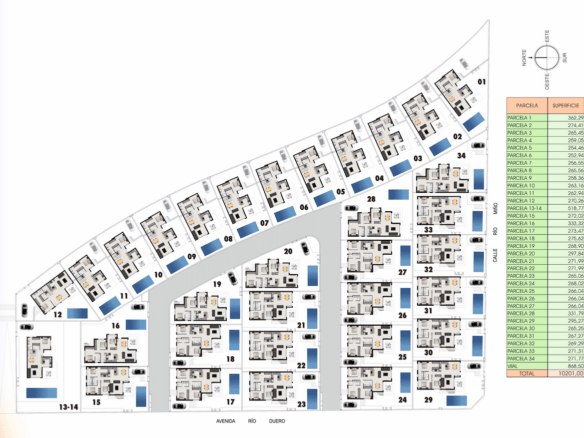 Residencial Azahar 2 - Plot positions
