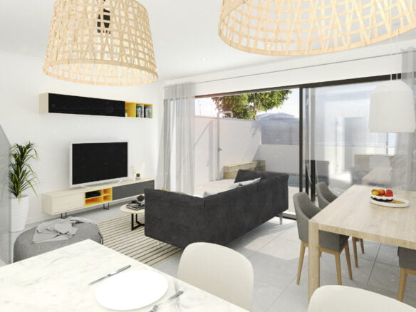 Residencial Las Dunas, San Pedro Del Pinatar - kitchen and living room